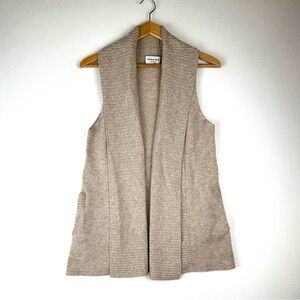 Michael Stars Wool/Cashmere Blend Collared Sweater Cardigan Vest